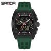 SANDA 6321 Outdoor Sports Watch Men's Electronic Quartz Dual Movement 5ATM Waterproof, Luminous, Seismic, and Drop resistant