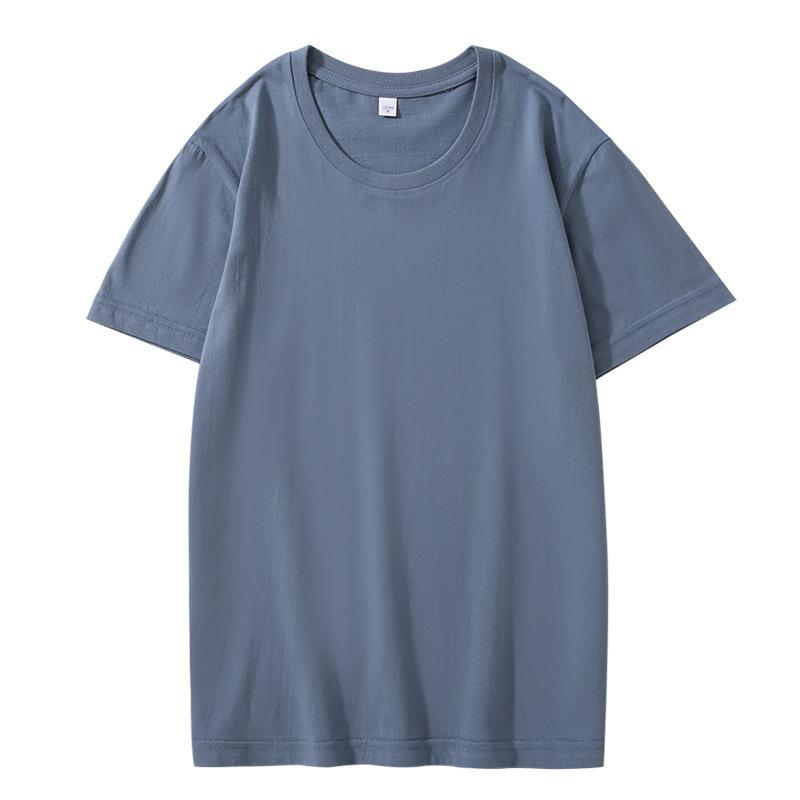 VEZFAA Женская мода повседневная однотонная блузка с принтом на лето и весну с коротким рукавом и круглым вырезом и рубашками