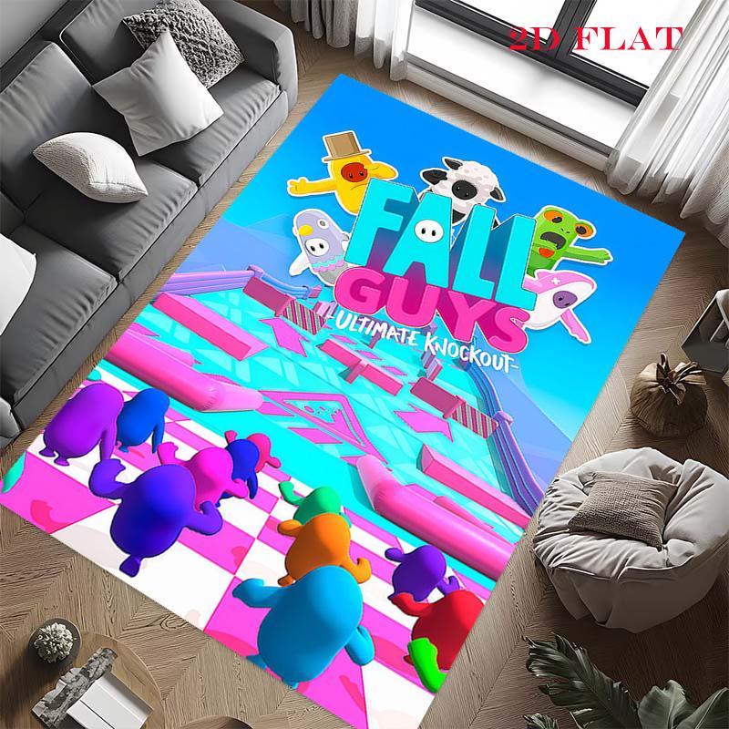 Fall Guys Carpet Rug for Living Room Bedroom Home Sofa Decoration,Kids play Nonslip Floor Mat
