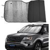 Big Hippo Front Car Sun Shade Windshield, Jumbo/Standard Sunshade Keeps Vehicle Cool UV Ray Sun Visor Protector Sunshades - Easy To Use Folding Sun