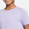Nike Футболка с круглым вырезом и принтом логотипа, детские топы, светло-фиолетовый DD7639-515