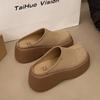Ретро шлепанцы с толстой подошвой и закрытым носком для женщин, новая весенняя ленивая повседневная обувь на платформе