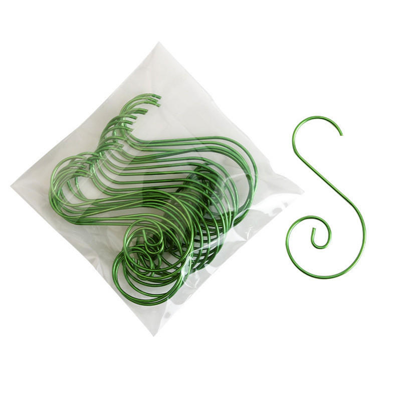 20 шт. Рождественский орнамент S-образный металлический крючок держатель подвеска для рождественской елки шары подвесные крючки новогодние принадлежности для украшения вечеринки