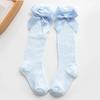 Newborn Baby Girls Socks for Kids Toddlers Girls Big Bow Knot Knee High Long Soft Cotton Summer Children Mesh Socks