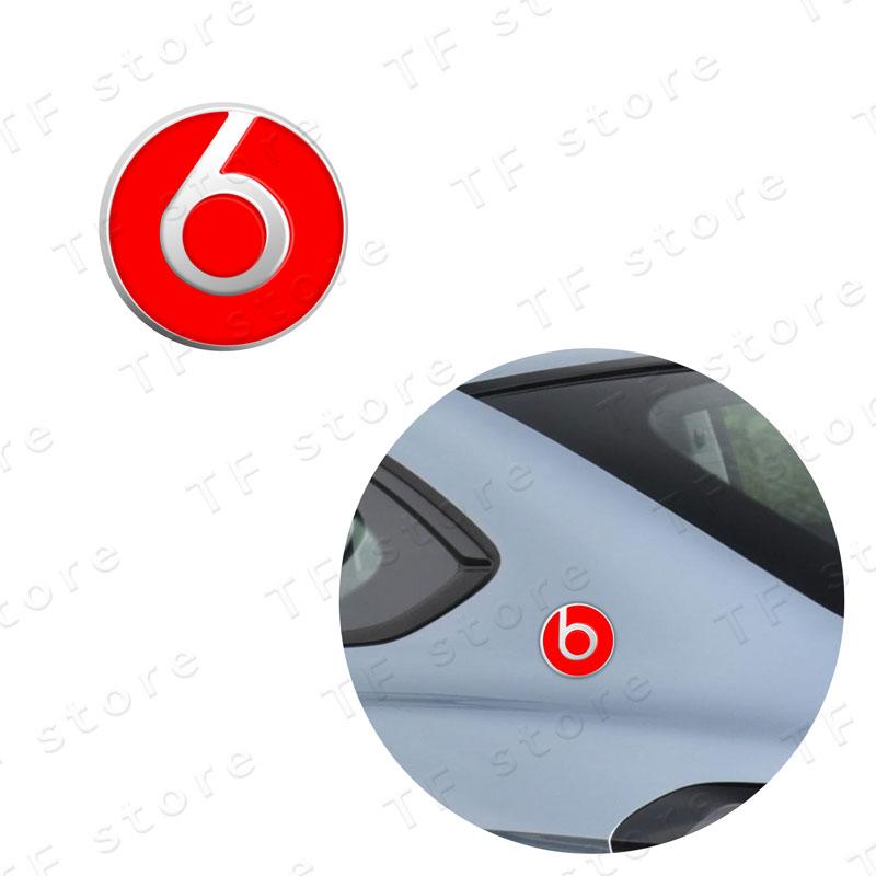 3D Metal Middle B-Pillar Trim Panel Beats Magic Sound Emblem Car Rear Bumper Trunk Side Badge Sticker For Golf Polo Jetta Passat