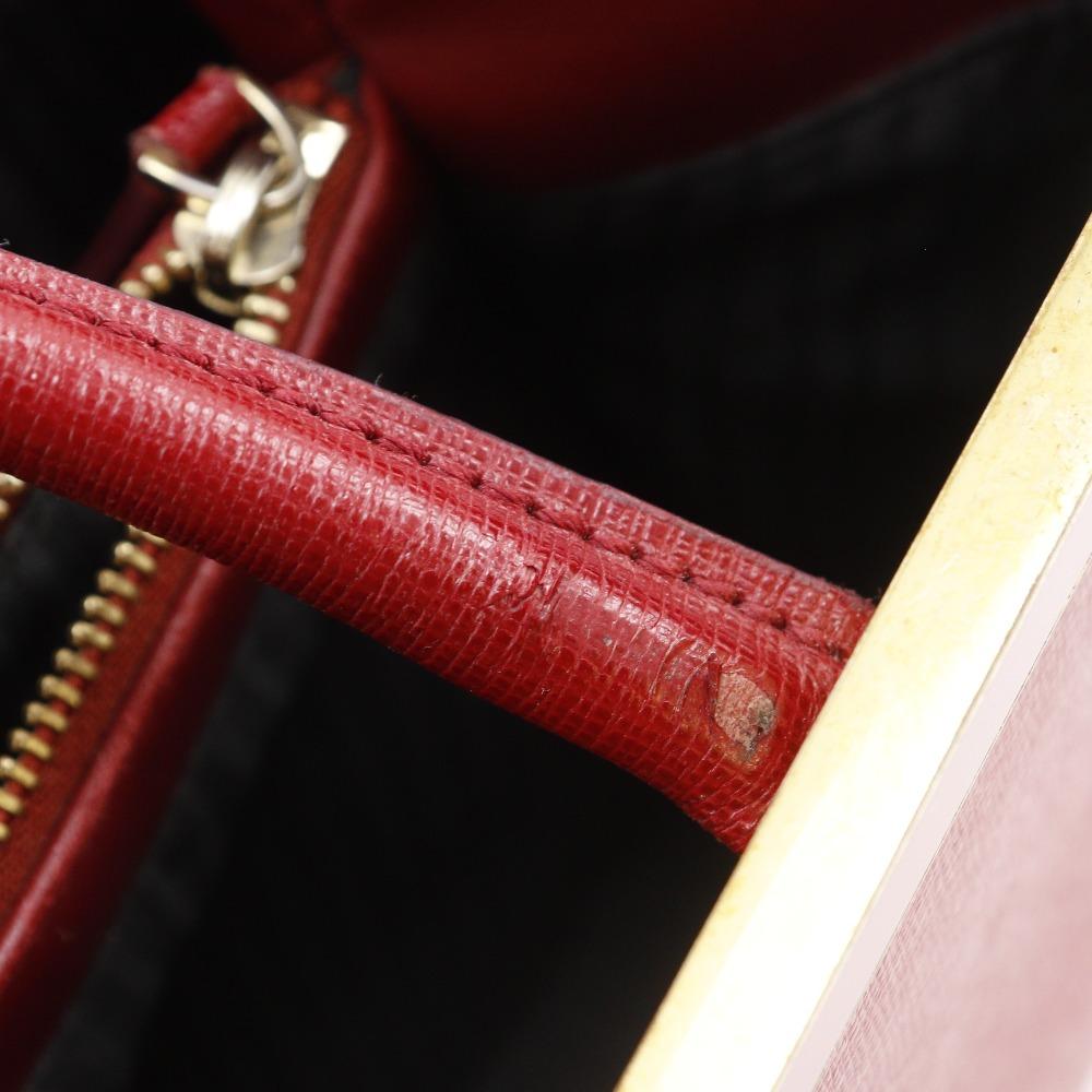 FENDI Petite to Jules Handbag 8BH253 2WAYShoulder Red leather Women Used