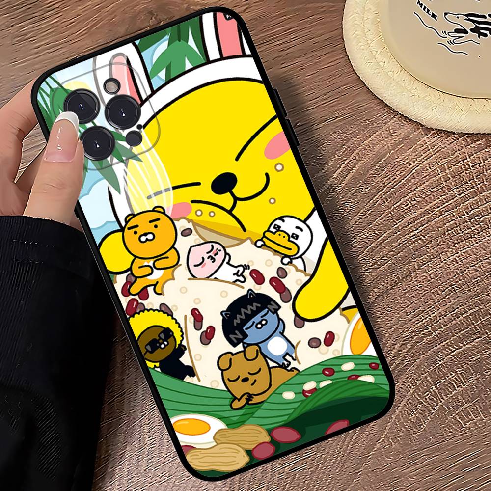 Cartoon K-KAKAO CUTE F-FRIENDS Phone Case For IPhone 17 16 15 14 13 12 Mini 11 Pro Plus Soft Silicone Cover
