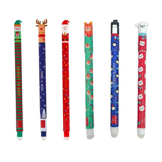 Набор стираемых ручек Рождественская тематика Ручка Санта Олень Эльф Дизайн Ручки для плавного письма Канцелярские принадлежности для студентов учителей