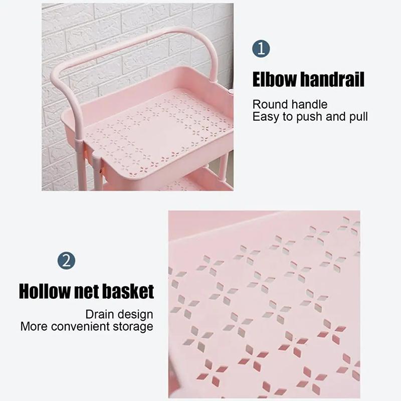 Перекатная тележка на 4 колесах, большая вместимость, высокая грузоподъемность, перекатная тележка для хранения с ручкой, многофункциональные полки для хранения