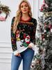 2024 Autumn/Winter European & American Elk Jacquard Santa Sweater