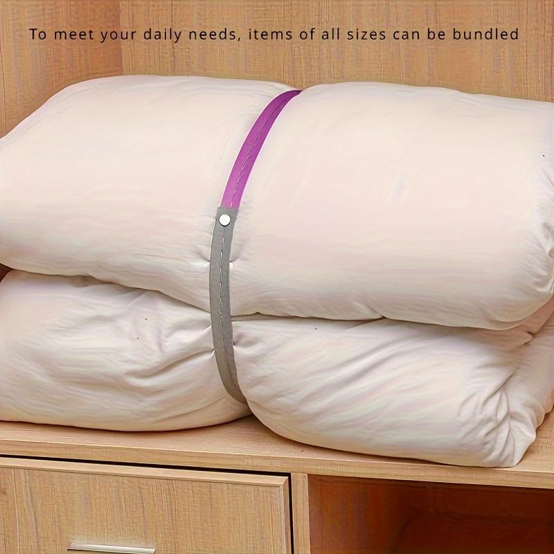 30/50/100pcs Durable polyester Elastic Organizer Straps with Adjustable Buttons - Ideal for Clothing Storage,Luggage Space Saver