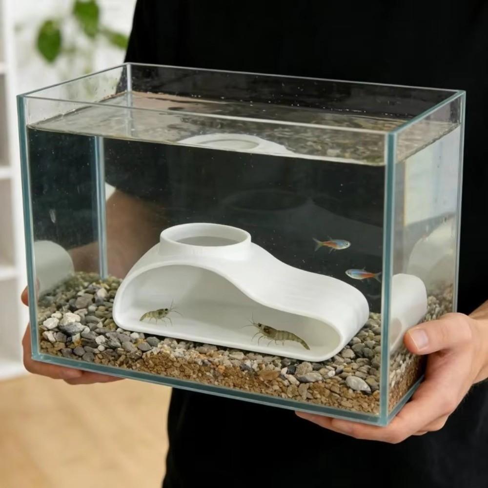 Natural Curve Aquarium Tunnel Cave 3D Printing Shrimp Cave  Fish Tank Decoration