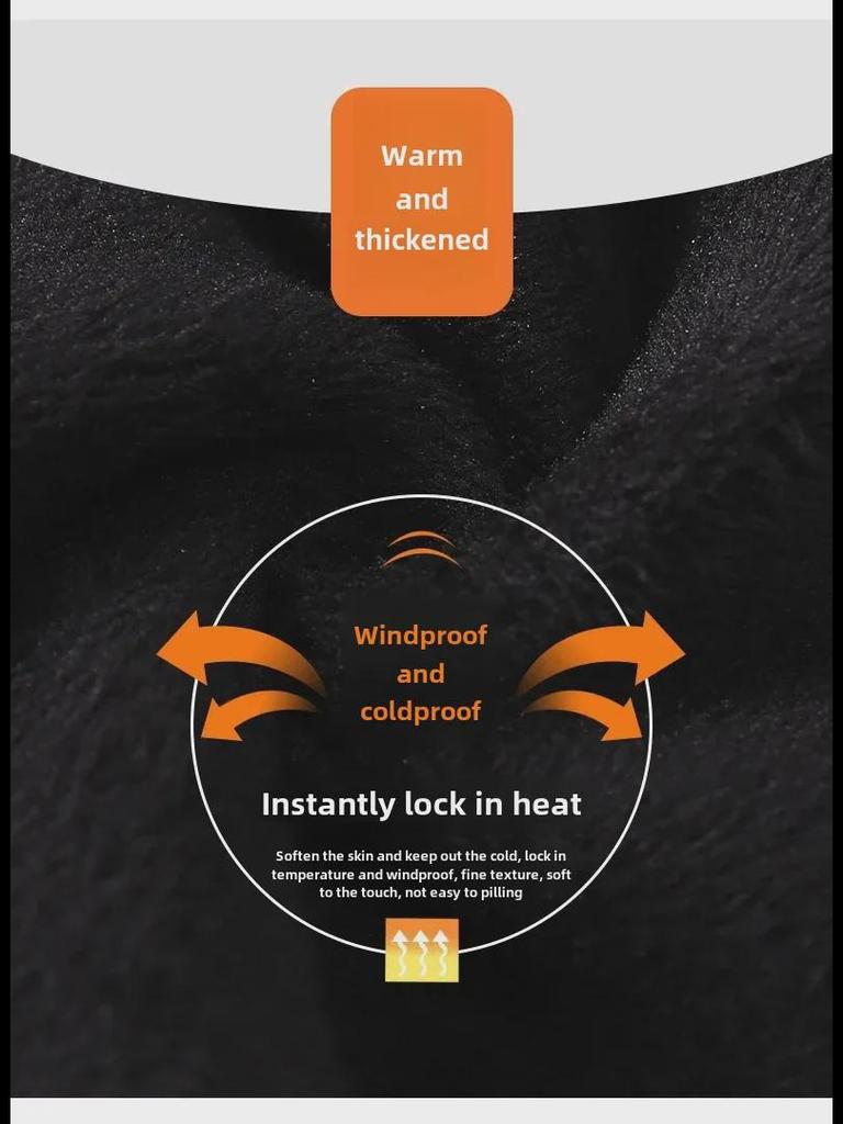 Женские черные джинсы с высокой посадкой и широкими штанинами - Длина до пола, Плюшевая подкладка, Теплые, Свободный крой