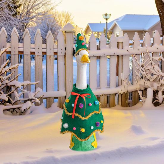 Костюм гуся Набор Декор из цветных шаров Рождественский наряд Праздничные экспозиции Костюм гуся для 23-дюймового газонного гуся