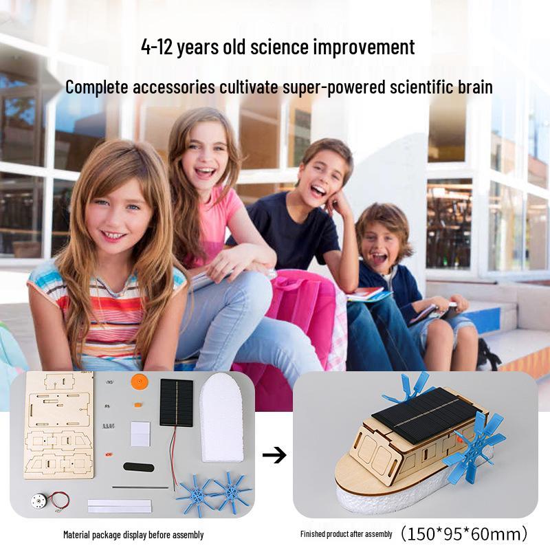 DIY Solar Yacht Model Kit: Handmade Boat Model for Kids - Assembly & Launch