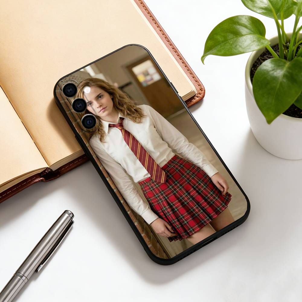 Emma Watson Phone Case Black Silicone Soft For Samsung Galaxy A73,A72,A71,A70,A53,A52,A51