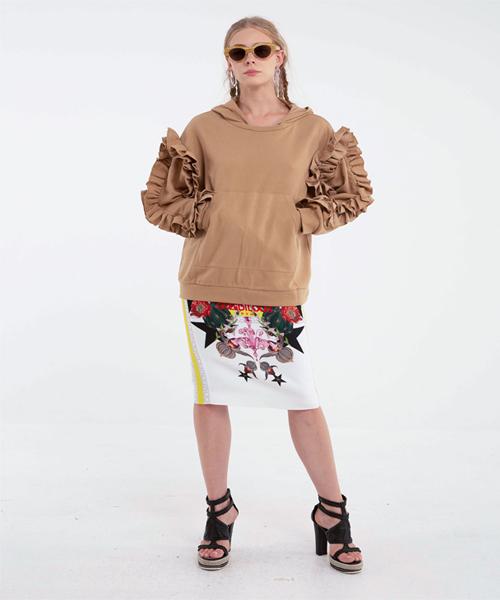 Basic Ruffle Hoodie