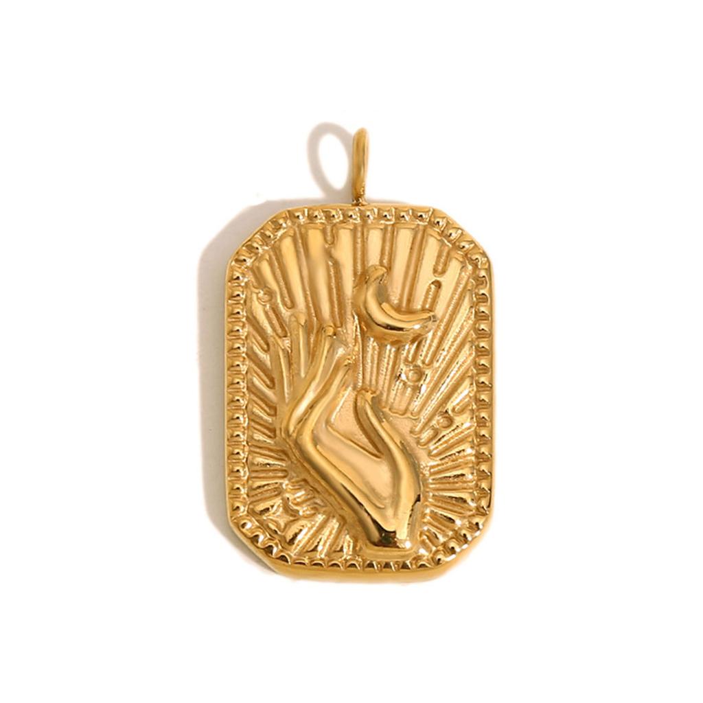 DIY Jewelry Making Necklace Pendant Practical Stainless Steel Gold Tone Pendant Charms For Handmade Accessories