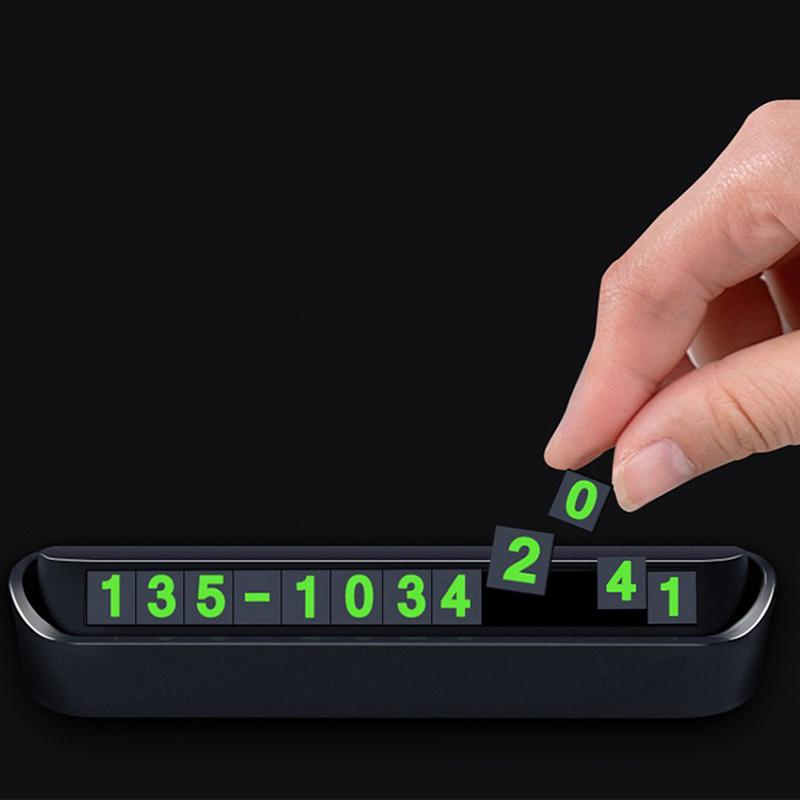 Светящаяся карта временной парковки автомобиля, номер телефона, номер телефона, наклейка с остановкой на парковке, автомобильный стиль, автомобильные аксессуары