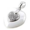 [N0330] - Silver Pendant 'Love' Silver White (ceramic)