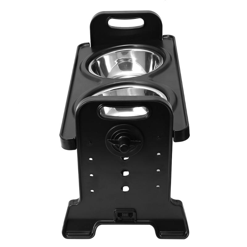 Противоскользящие приподнятые двойные миски для собак, регулируемая высота, блюдо для кормления домашних животных, складная подставка для корма для щенков и кошек, контейнер для воды, подставка для кормления