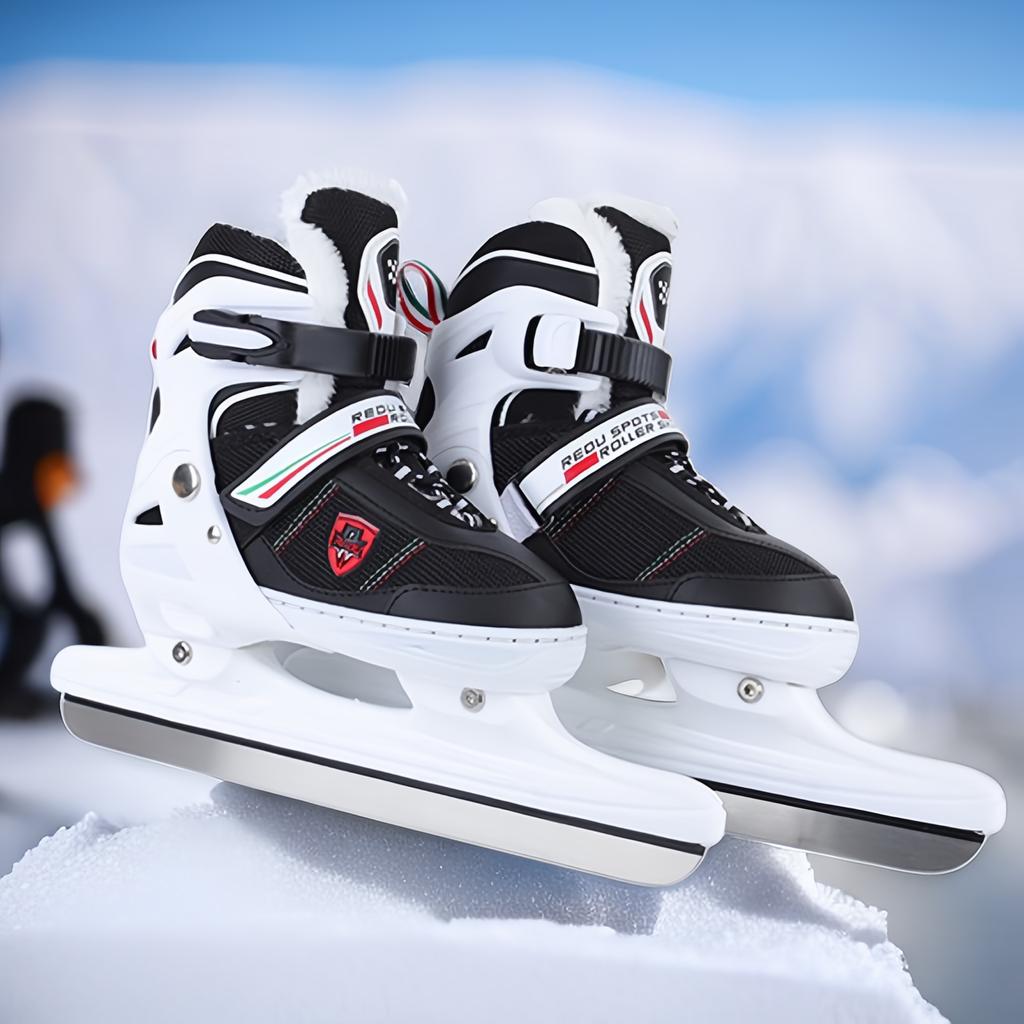 Зимние коньки студенческие бархатные конькобежные туфли