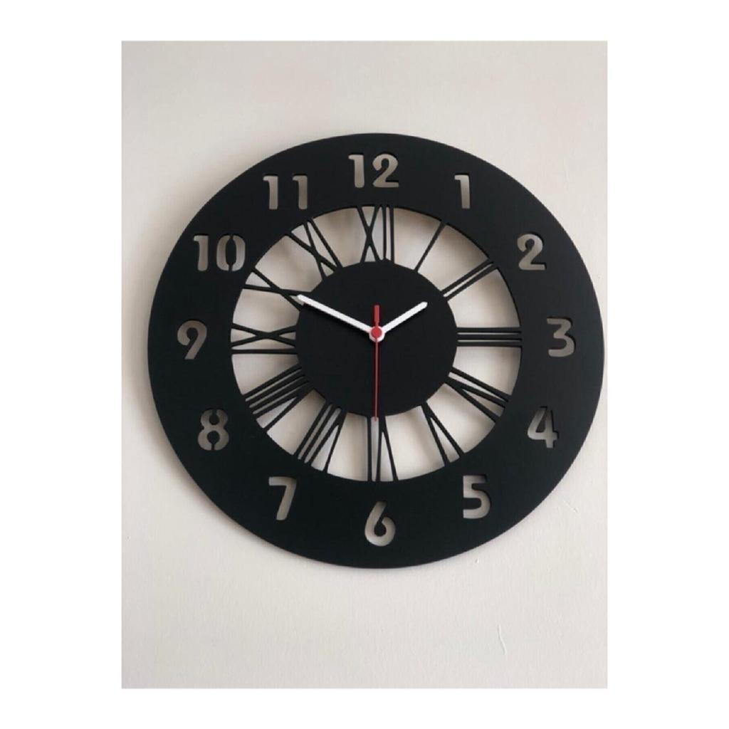 Черный подарок деревянные декоративные настенные часы 40см