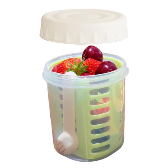 Салатная чашка 501-600 мл из пищевого полипропилена, герметичная переносная салатная коробка с улучшенной крышкой