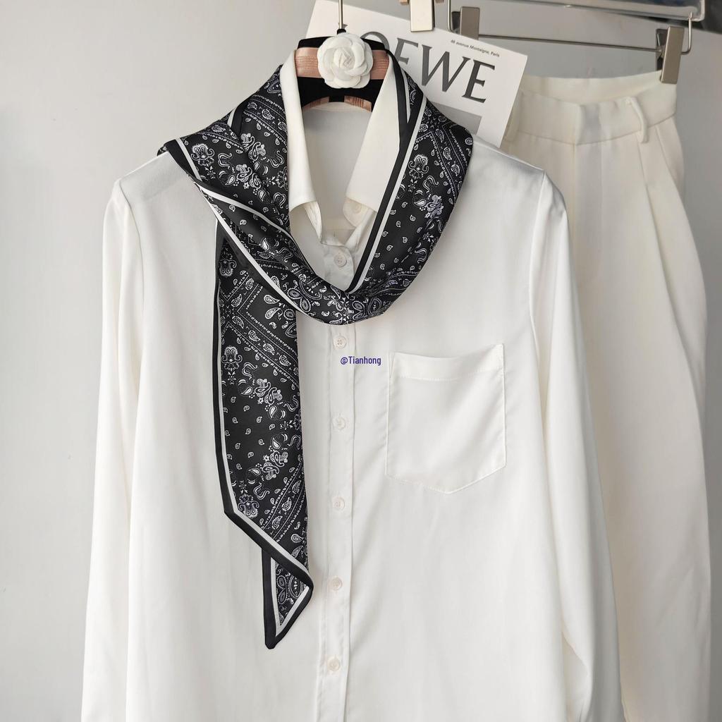 Женский длинный шарф-пояс цвета кешью: 2025 Новый стиль аксессуар на талию и с завязками на шее для джинсов