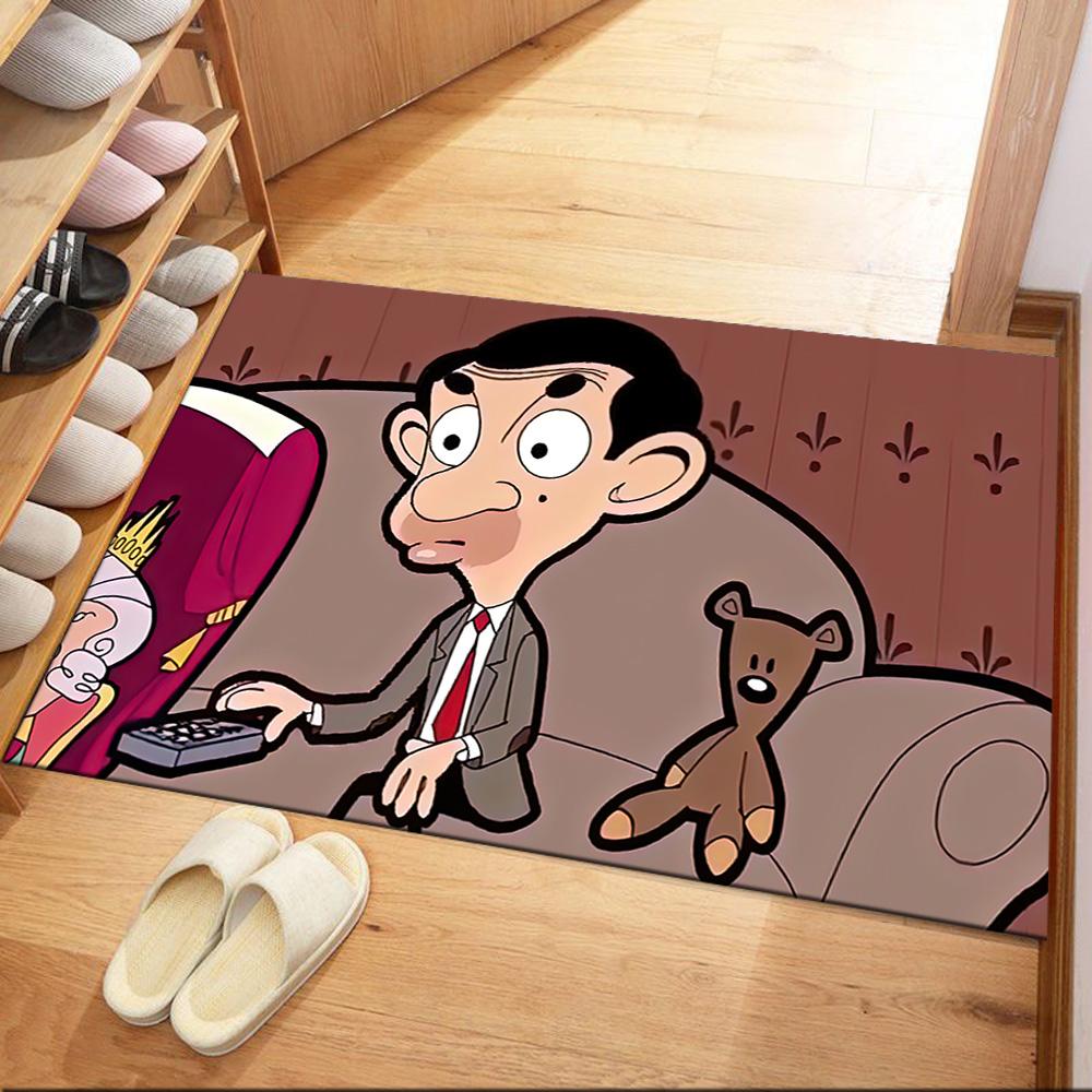 Mr. Bean (animated Version) Square rugs are a great choice for living rooms, bedrooms, home décor, and as gifts.