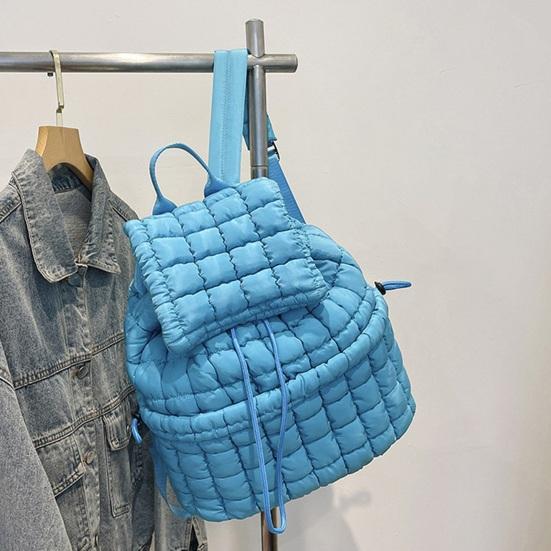 Женский рюкзак 18 л Большая вместимость Отличная несущая способность Пузыристый клетчатый внешний чехол для бутылки с водой Зонт Сумка с завязкой на шнурке Износостойкий