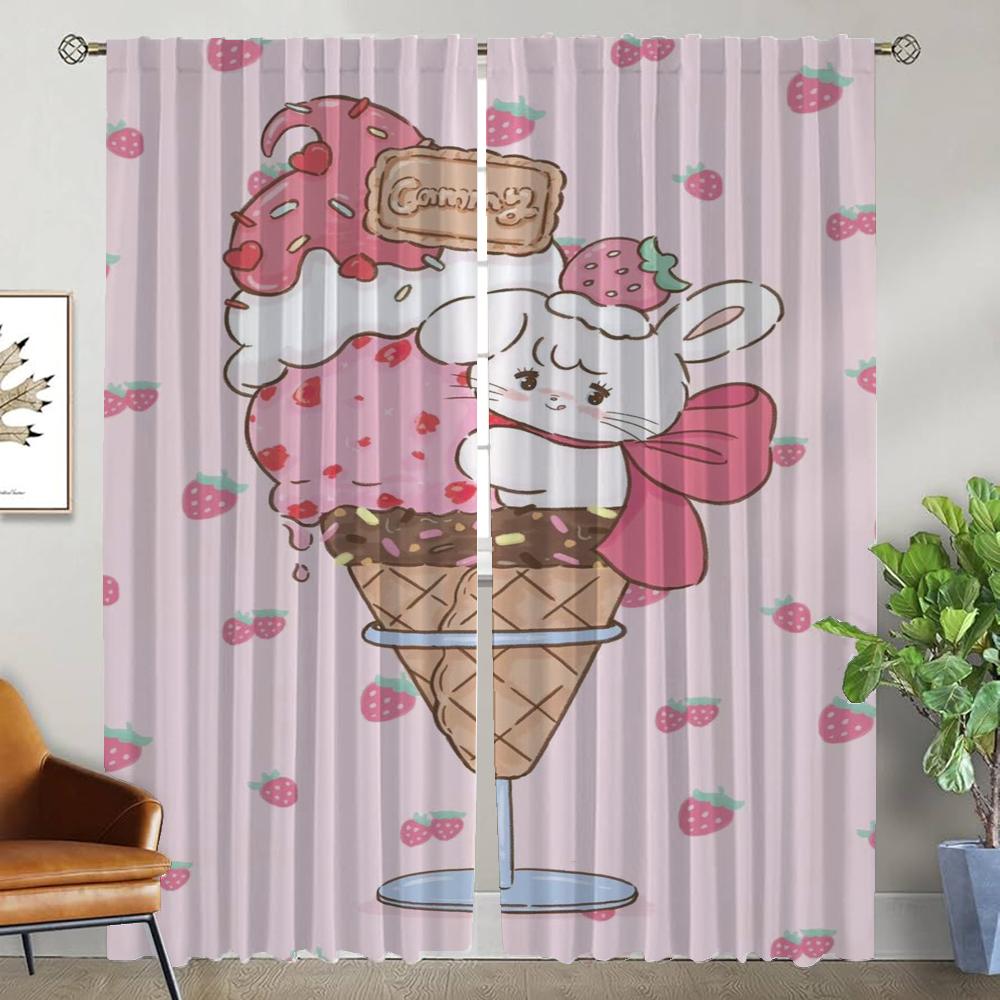 Микко Оконная занавеска для комнаты 2 панели Хэллоуин украшение Тюль для спальни Занавески Детская комната Перегородка Шторы Гостиная Кухня