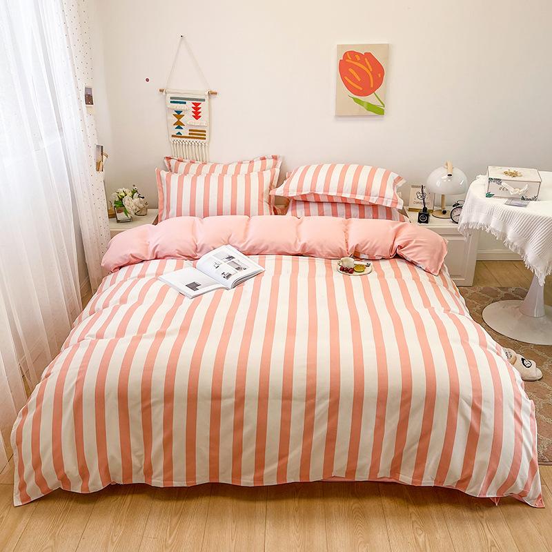 Утолщенная простыня с начесом из четырех предметов и пододеяльник, комплект из трех предметов, четырехсезонное осеннее и зимнее постельное белье, пододеяльник