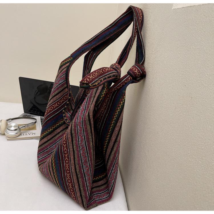 Ретро Этническая Холщовая Сумка Через Плечо Кроссбоди - Рюкзак Большой Вместимости (2025)