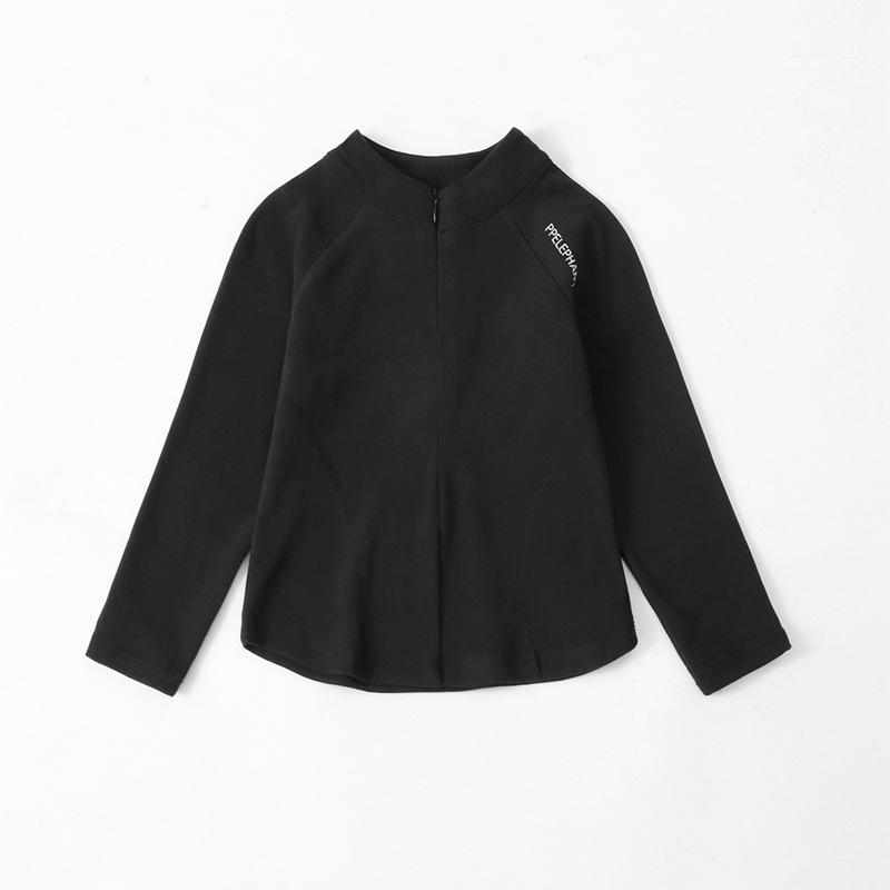 Children's 2025 Spring/Autumn Boys' Solid Round Neck Sweatshirt & Girls' Fashionable Korean-Style Shirt