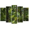 Картина из пяти частей, печать на холсте, лес, деревья, природа