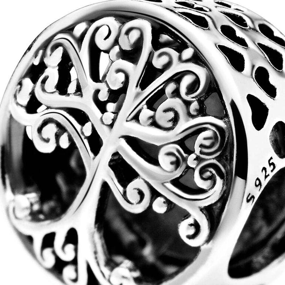 Семейный подвеска в форме сердца S925, серебряная серия «Любовь для мамы», подходит для женщин, браслет, аксессуары, «сделай сам», подарок на День матери