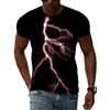 Summer Natural Landscape Lightning Graphic T Shirts Men 3D Fashion Casual Personality Printing Tees Hip Hop Harajuku O-neck Tops