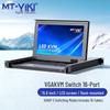 MT-viki 16-портовый KVM-переключатель для установки в стойку со светодиодной консолью 15,6 дюйма