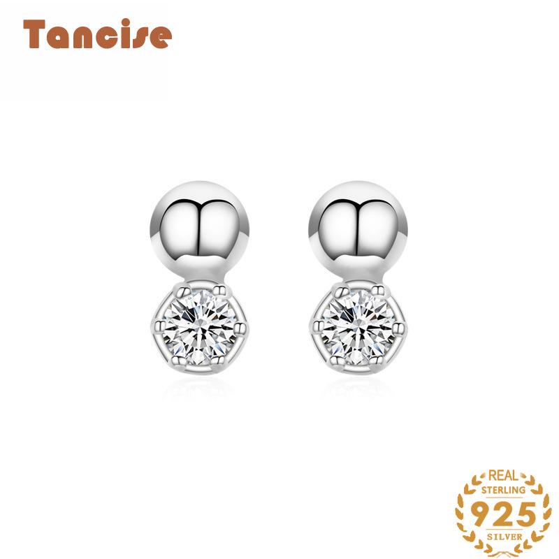 Tancise 925 Sterling Silver Zircon Earrings Drop Earrings For Women Wedding Party Gifts