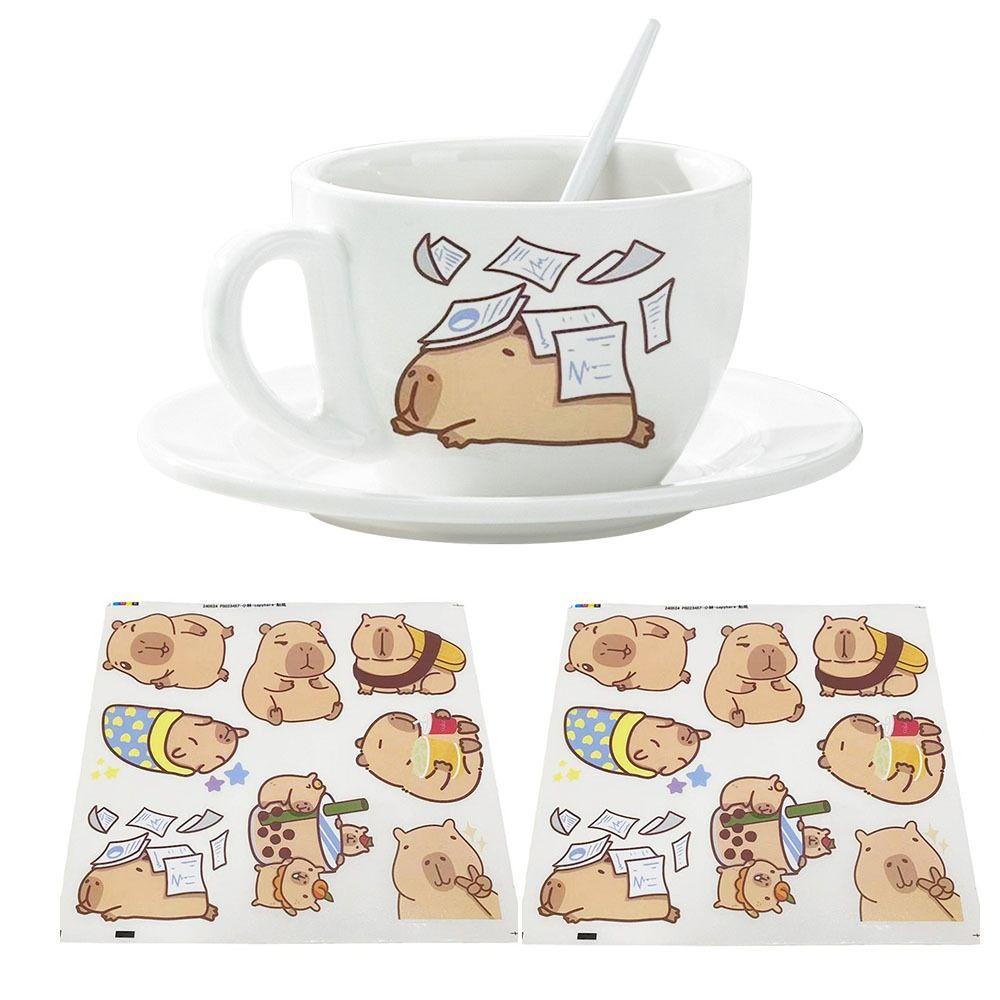 4Pcs/bag Cartoon Capybara Sticker Stationery DIY Decorative Stickers  Children