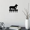 1pc Corgi Dog Key Hooks & Keychain Holder Metal Wall Hook for Home Decoration, Classic Iron Art Silhouette Design