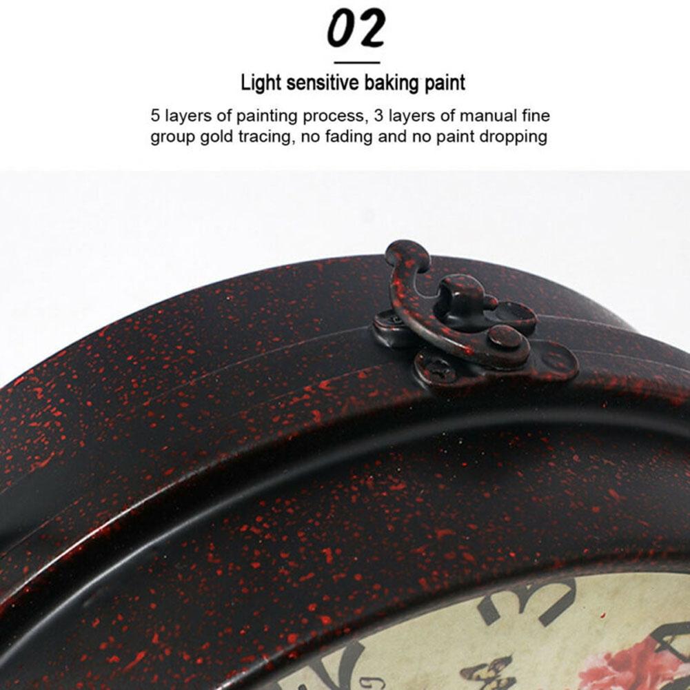 Домашний декор, садовые подарки, станция, железные двухсторонние подвесные винтажные настенные часы