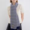 Halden Basic Stripe Knit Muffler (M040_navy)