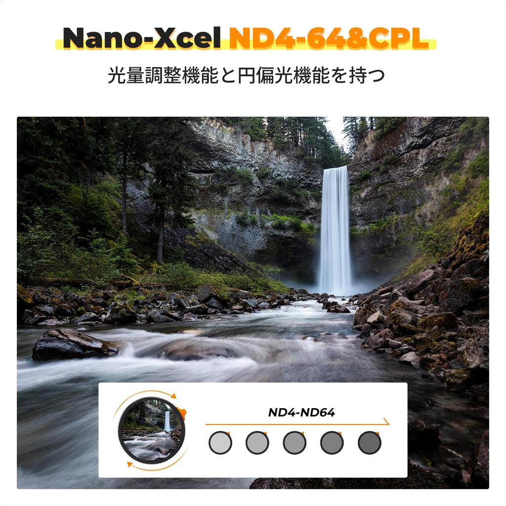 Concept 58mm Variable ND Filter CPL Filter 2 In 1 Dual Function Filter 28 Layer Nano Coating On Both Sides Waterproof and Oil Repellent Scratch