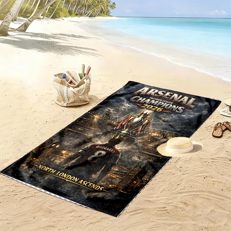 1pc Football Club Beach Towel, Multi-functional Beach Towel for Outdoor Activities Beach Swimming and Travel