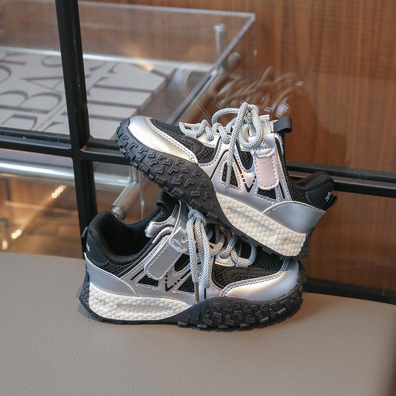 Модная спортивная обувь для девочек детская сетчатая повседневная обувь 2025 весна и осень новые студенческие универсальные новые модели