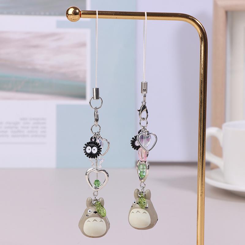 Японский аниме Тоторо телефон шнурок кавайный мультфильм мобильный телефон кулон брелок анти-потеря сотовый телефон ремешки подарки для пары