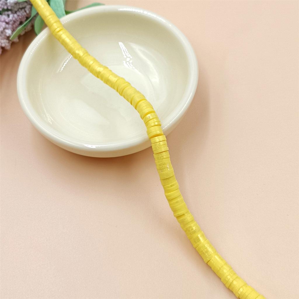 Высококачественные бусины в 1 нить для изготовления ювелирных изделий из полимерной глины, ожерелья, самодельные разделительные бусины, 350 шт., 12 цветов, модные браслеты, 6 мм, перламутровый порошок