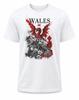 Adults Welsh Red Dragon Trash Water Colour Wales Unisex White TShirt